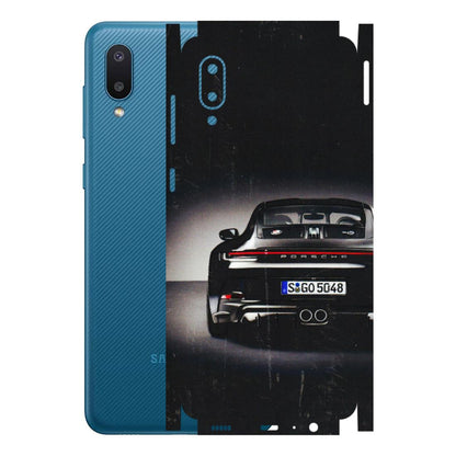 Samsung M/F/Note/Flip and C Phone Skins (All Models) - New Black Porsche GT3 - 3D Embossed Finish (L-327) Samsung Galaxy M02