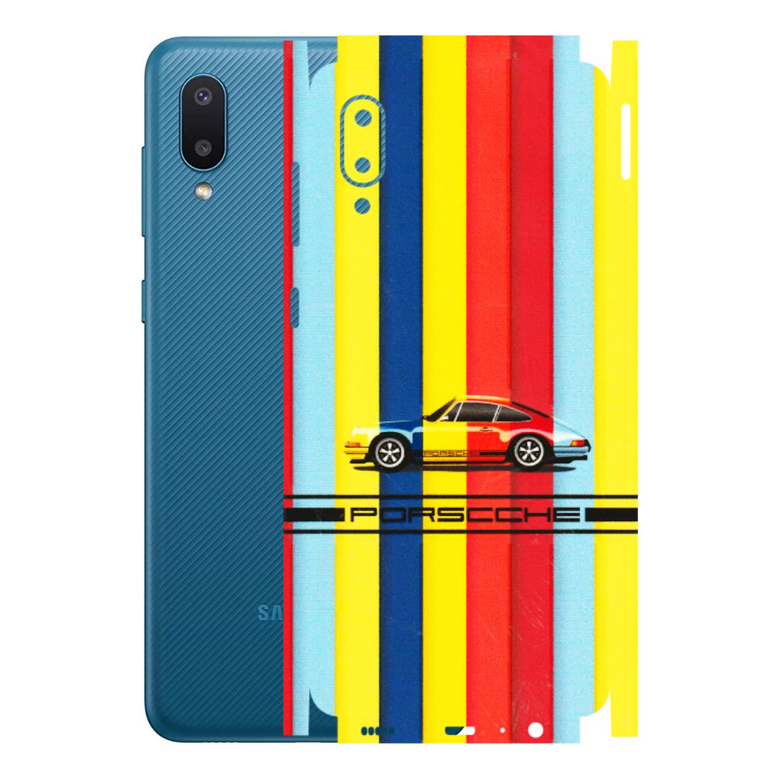 Samsung M/F/Note/Flip and C Phone Skins (All Models) - Multicolour Porche - 3D Embossed Finish (L-39) Samsung Galaxy M02