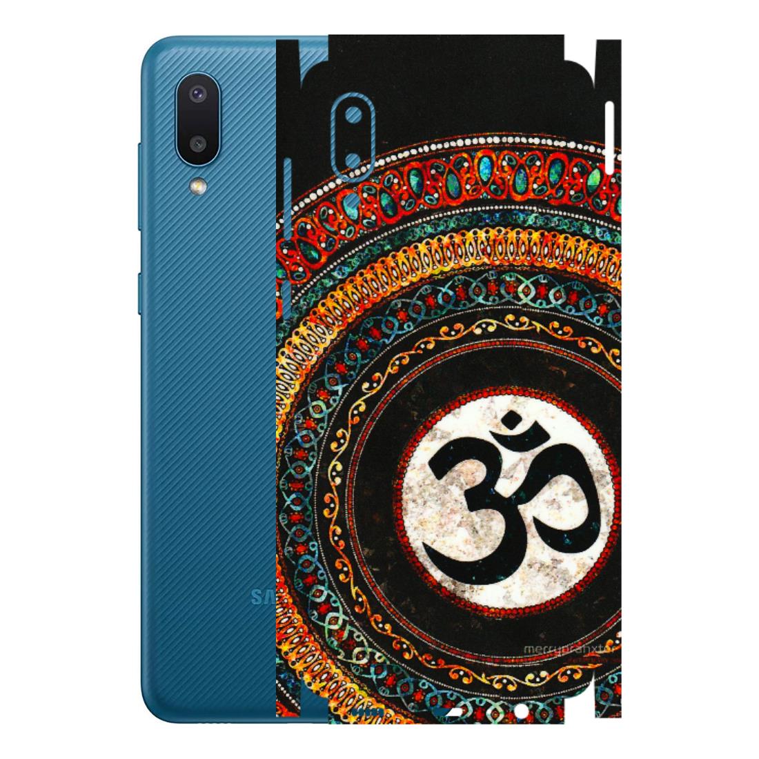 Samsung M/F/Note/Flip and C Phone Skins (All Models) - Aum Chant Abstract - 3D Embossed Finish (L-42) Samsung Galaxy M02