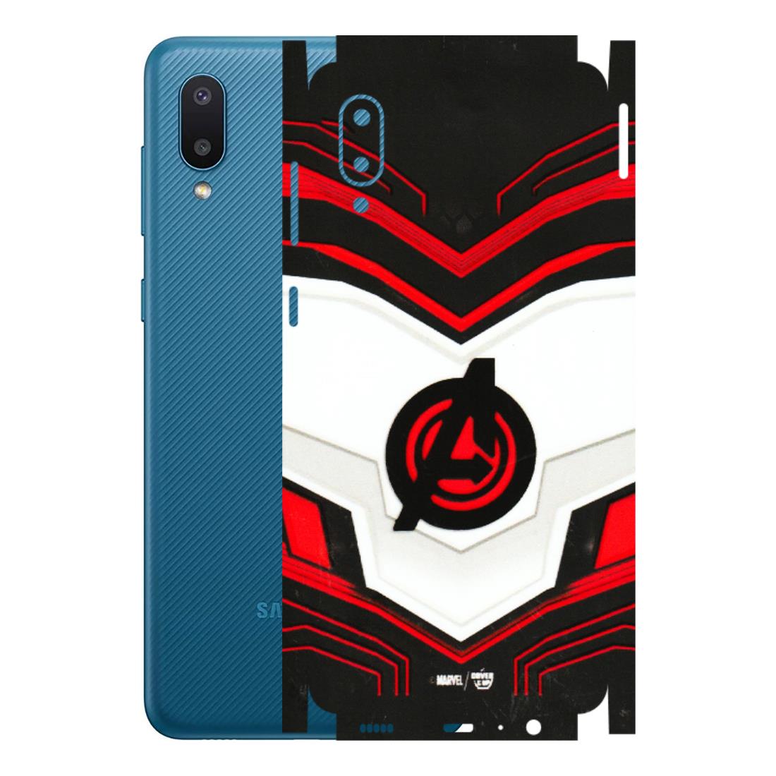 Samsung M/F/Note/Flip and C Phone Skins (All Models) - Avengers Logo - 3D Embossed Finish (L-55) Samsung Galaxy M02