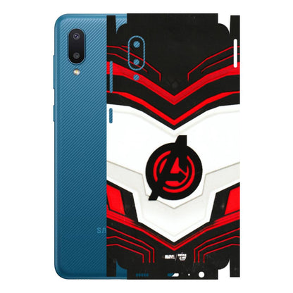 Samsung M/F/Note/Flip and C Phone Skins (All Models) - Avengers Logo - 3D Embossed Finish (L-55) Samsung Galaxy M02