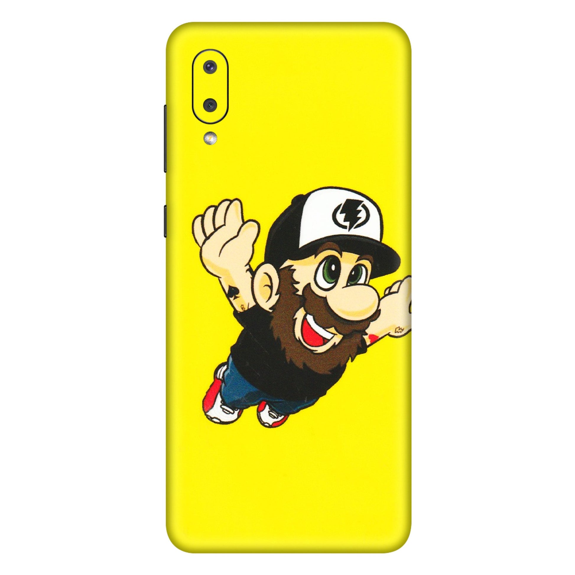 Samsung M/F/Note/Flip and C Phone Skins (All Models) - Flying Beardo - 3D Embossed Finish (L-60) Samsung Galaxy M02