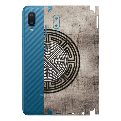 Samsung M/F/Note/Flip and C Phone Skins (All Models) - Mysterious Circular Design - 3D Embossed Finish (L-63) Samsung Galaxy M02