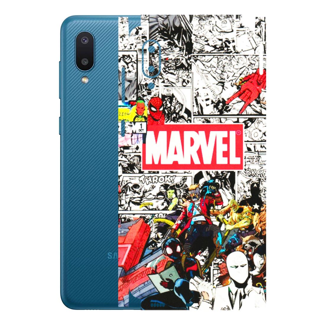 Samsung M/F/Note/Flip and C Phone Skins (All Models) - Marvel Colorful Comic - 3D Embossed Finish (L-64) Samsung Galaxy M02