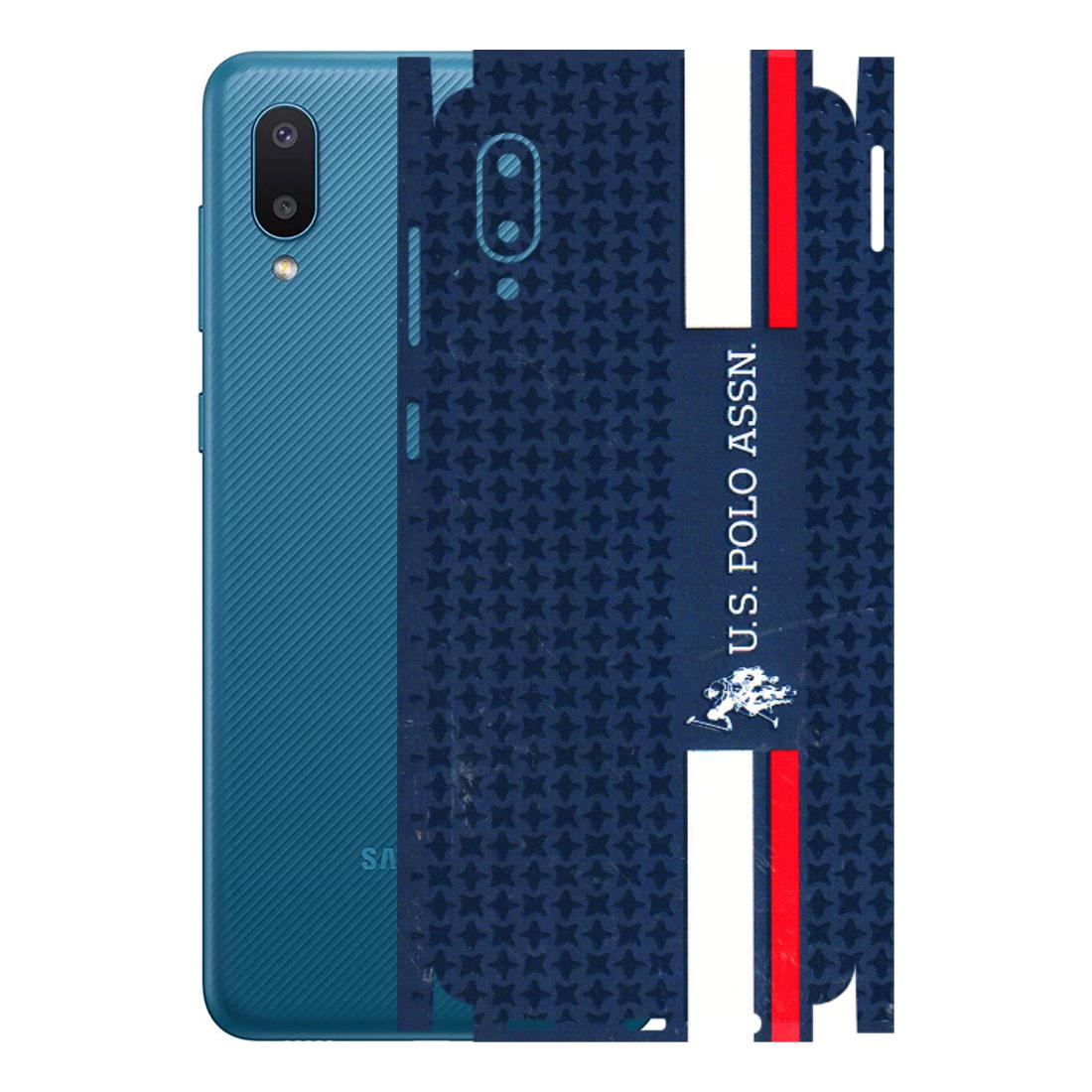 Samsung M/F/Note/Flip and C Phone Skins (All Models) - US POLO Designer Brand - 3D Embossed Finish (L-65) Samsung Galaxy M02