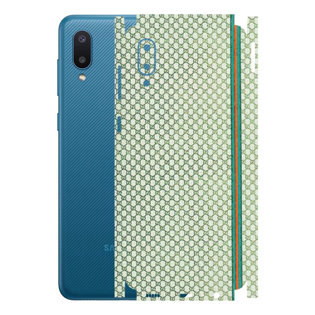 Samsung M/F/Note/Flip and C Phone Skins (All Models) - Gucci Fabric Pattern - 3D Embossed Finish (L-73) Samsung Galaxy M02