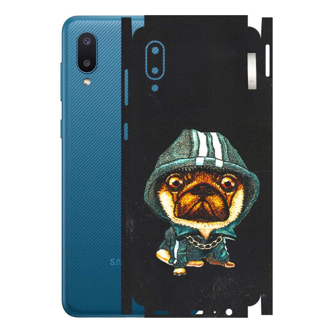 Samsung M/F/Note/Flip and C Phone Skins (All Models) - Puppy N Hoodie - 3D Embossed Finish (L-90) Samsung Galaxy M02