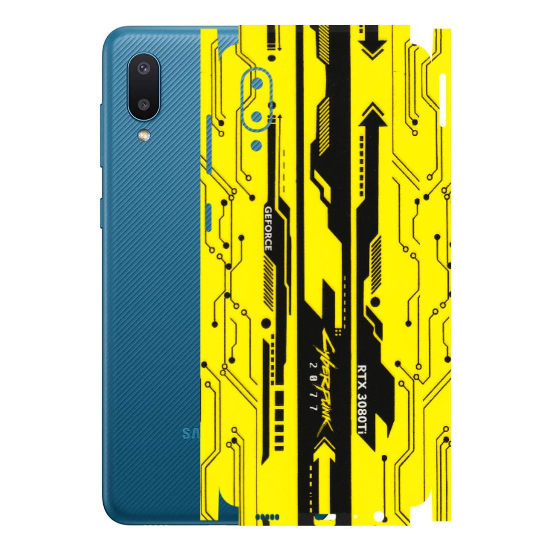 Samsung M/F/Note/Flip and C Phone Skins (All Models) - Yellow Cyberpunk - 3D Embossed Finish (L-93) Samsung Galaxy M02