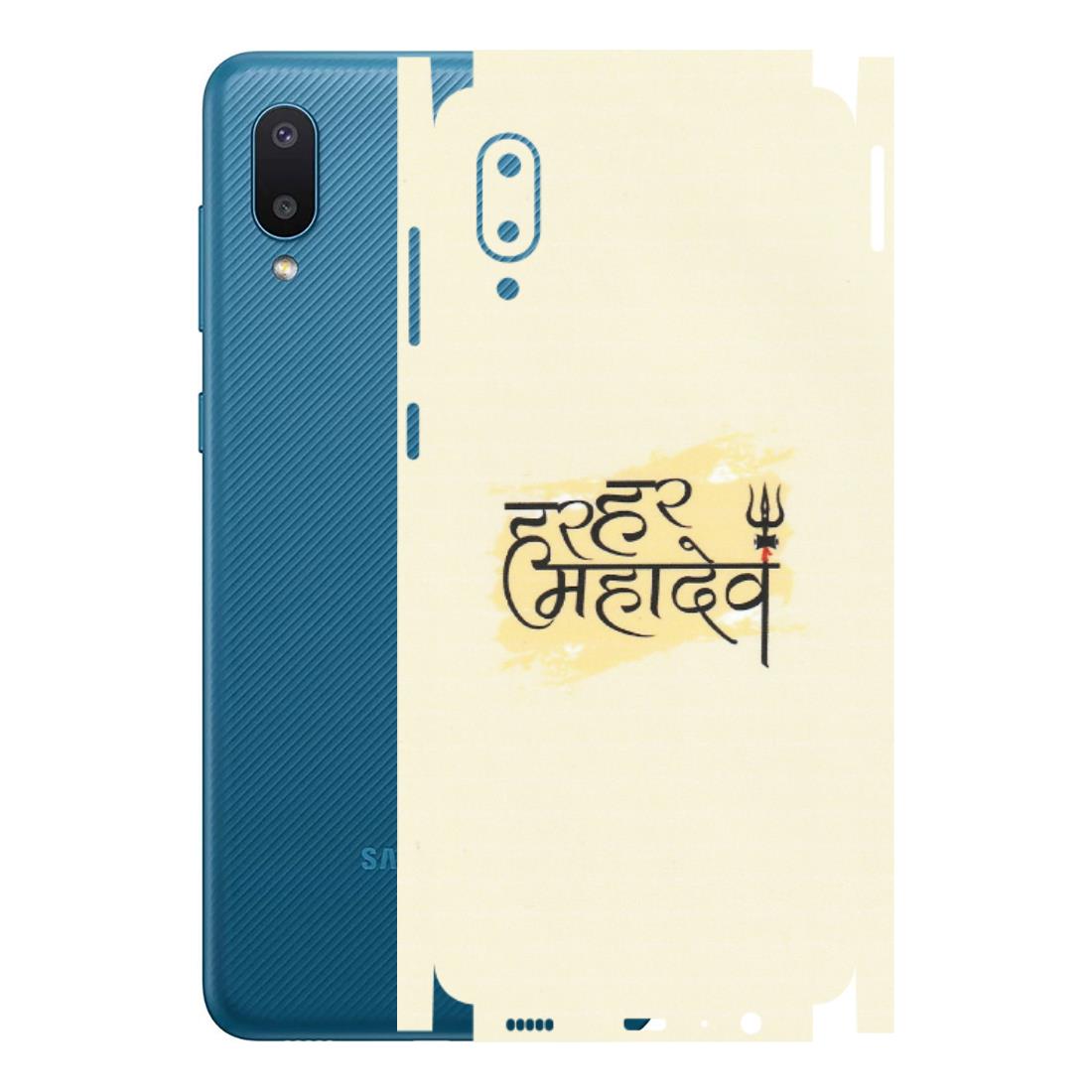 Samsung M/F/Note/Flip and C Phone Skins (All Models) - Har Har Mahadev - Matte Finish (M-10) Samsung Galaxy M02