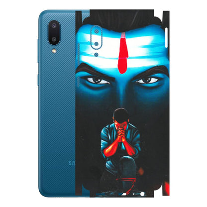 Samsung M/F/Note/Flip and C Phone Skins (All Models) - Mahakal Bhakt - Matte Finish (M-112) Samsung Galaxy M02