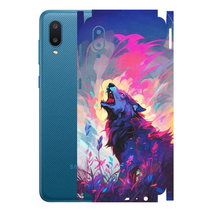 Samsung M/F/Note/Flip and C Phone Skins (All Models) - New Wild Wolf Abstract - Matte Finish (M-125) Samsung Galaxy M02