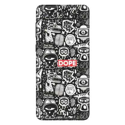 Samsung M/F/Note/Flip and C Phone Skins (All Models) - Dope Stay Classy Black Doodles - Matte Finish (M-126) Samsung Galaxy M02