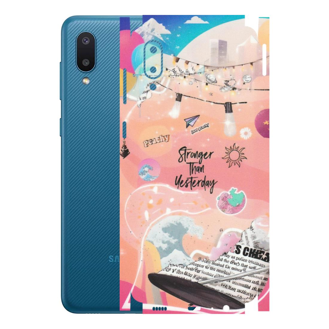 Samsung M/F/Note/Flip and C Phone Skins (All Models) - Stronger Then Yesterday - Matte Finish (M-128) Samsung Galaxy M02