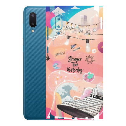 Samsung M/F/Note/Flip and C Phone Skins (All Models) - Stronger Then Yesterday - Matte Finish (M-128) Samsung Galaxy M02
