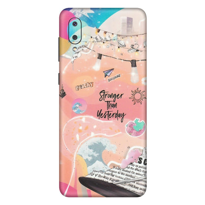 Samsung M/F/Note/Flip and C Phone Skins (All Models) - Stronger Then Yesterday - Matte Finish (M-128) Samsung Galaxy M02