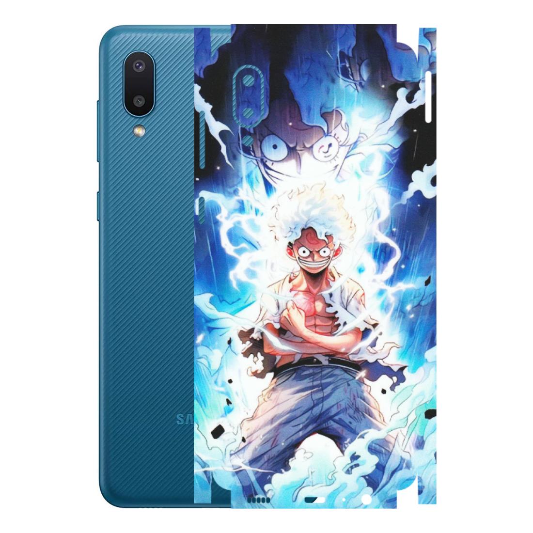 Samsung M/F/Note/Flip and C Phone Skins (All Models) - Blue Thunder Luffy Anime - Matte Finish (M-132) Samsung Galaxy M02