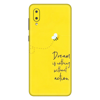 Samsung M/F/Note/Flip and C Phone Skins (All Models) - Dream Is Nothing Without Action - Matte Finish (M-138) Samsung Galaxy M02