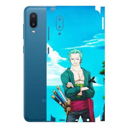 Samsung M/F/Note/Flip and C Phone Skins (All Models) - Cool Swordman Zoro Anime - Matte Finish (M-143) Samsung Galaxy M02