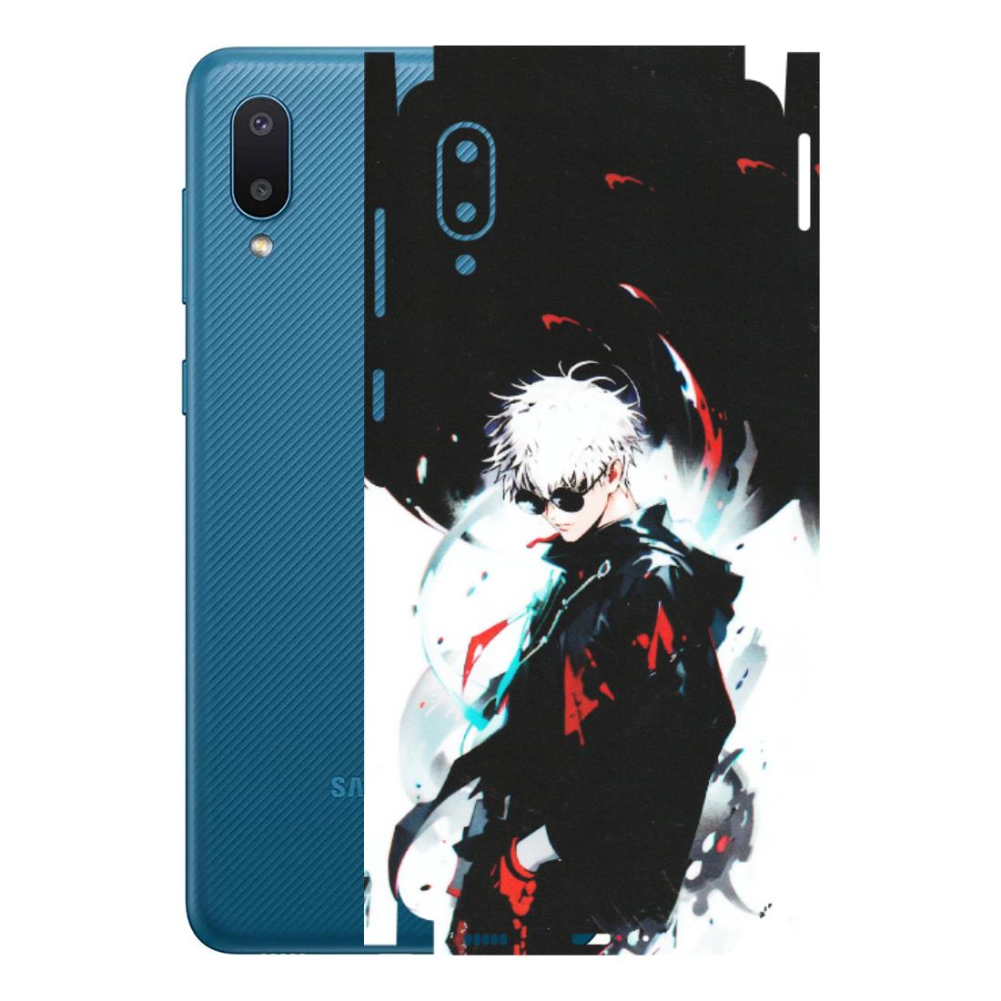 Samsung M/F/Note/Flip and C Phone Skins (All Models) - Gojo Powerful Charater Kaisen Anime - Matte Finish (M-144) Samsung Galaxy M02