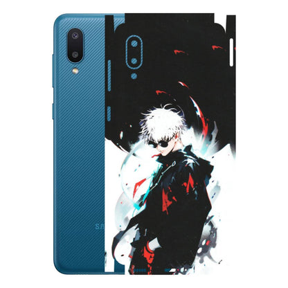 Samsung M/F/Note/Flip and C Phone Skins (All Models) - Gojo Powerful Charater Kaisen Anime - Matte Finish (M-144) Samsung Galaxy M02