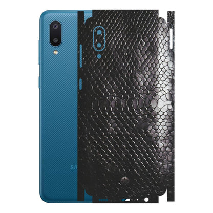 Samsung M/F/Note/Flip and C Phone Skins (All Models) - Black Snack Leather - Matte Finish (M-147) Samsung Galaxy M02