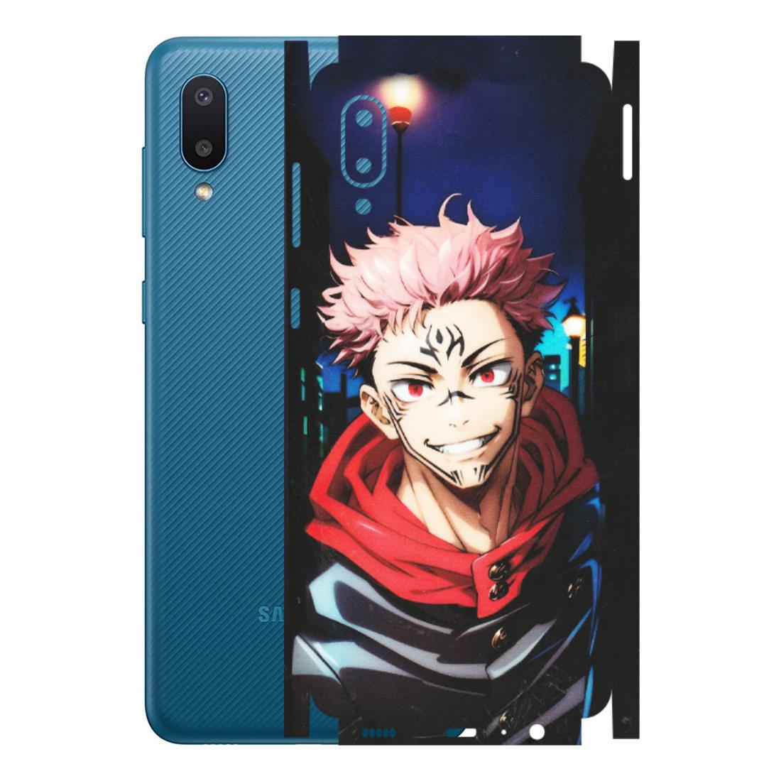Samsung M/F/Note/Flip and C Phone Skins (All Models) - Yuji Itadori Funny Face Anime - Matte Finish (M-152) Samsung Galaxy M02