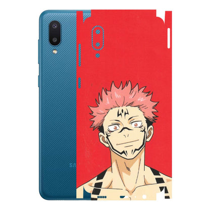 Samsung M/F/Note/Flip and C Phone Skins (All Models) - Ryomen Sukuna Fun Anime - Matte Finish (M-153) Samsung Galaxy M02