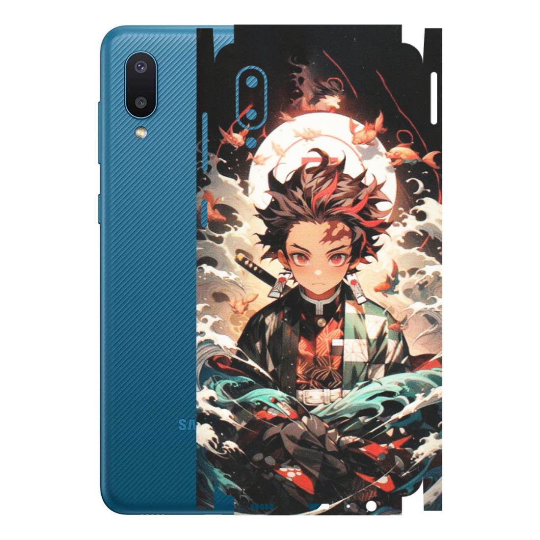 Samsung M/F/Note/Flip and C Phone Skins (All Models) - Tanjiro Demon Slayer Anime - Matte Finish (M-158) Samsung Galaxy M02