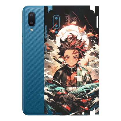 Samsung M/F/Note/Flip and C Phone Skins (All Models) - Tanjiro Demon Slayer Anime - Matte Finish (M-158) Samsung Galaxy M02