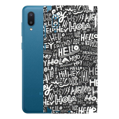 Samsung M/F/Note/Flip and C Phone Skins (All Models) - Hi Hello Doodles - Matte Finish (M-25) Samsung Galaxy M02
