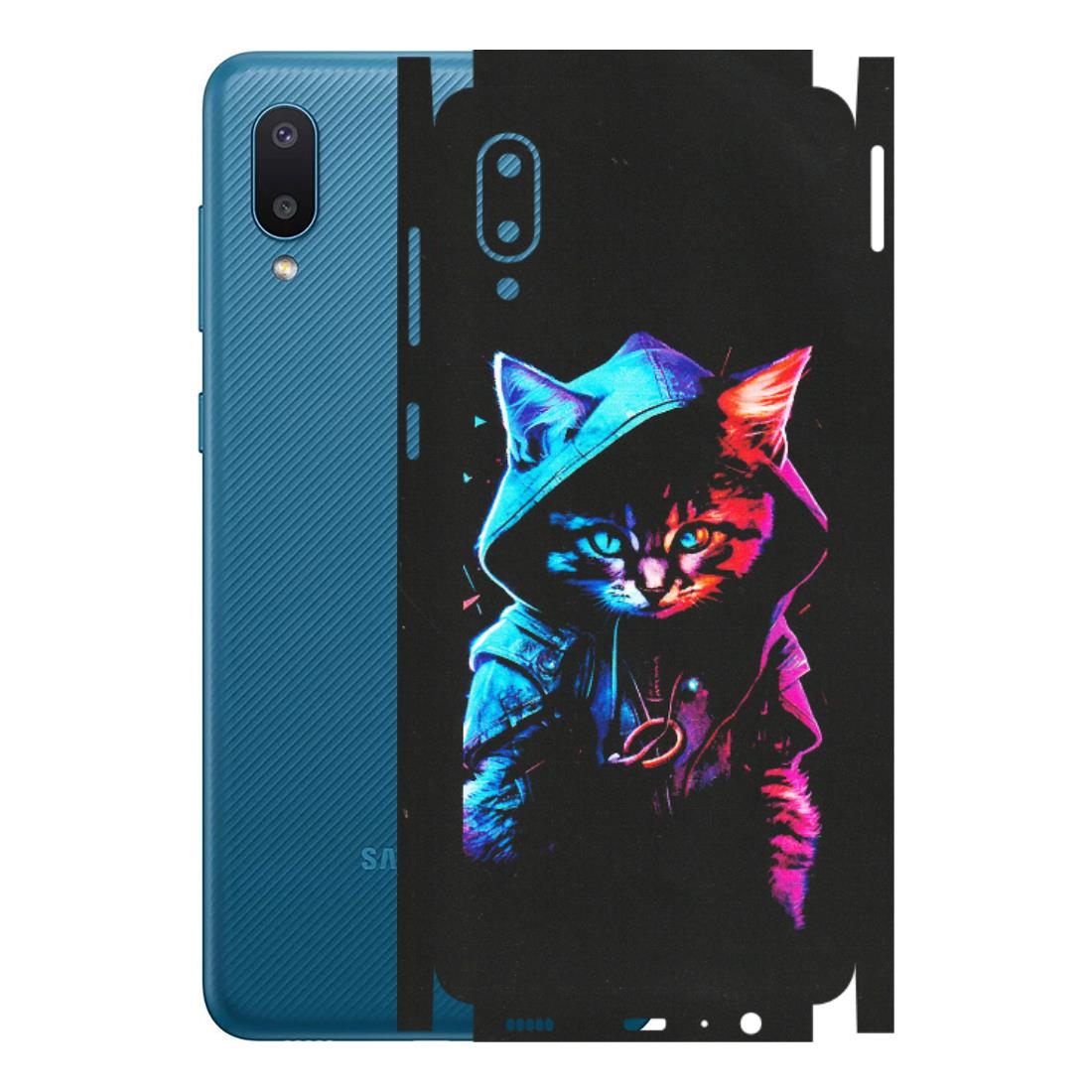 Samsung M/F/Note/Flip and C Phone Skins (All Models) - Cyberpunk Cat - Matte Finish (M-45) Samsung Galaxy M02