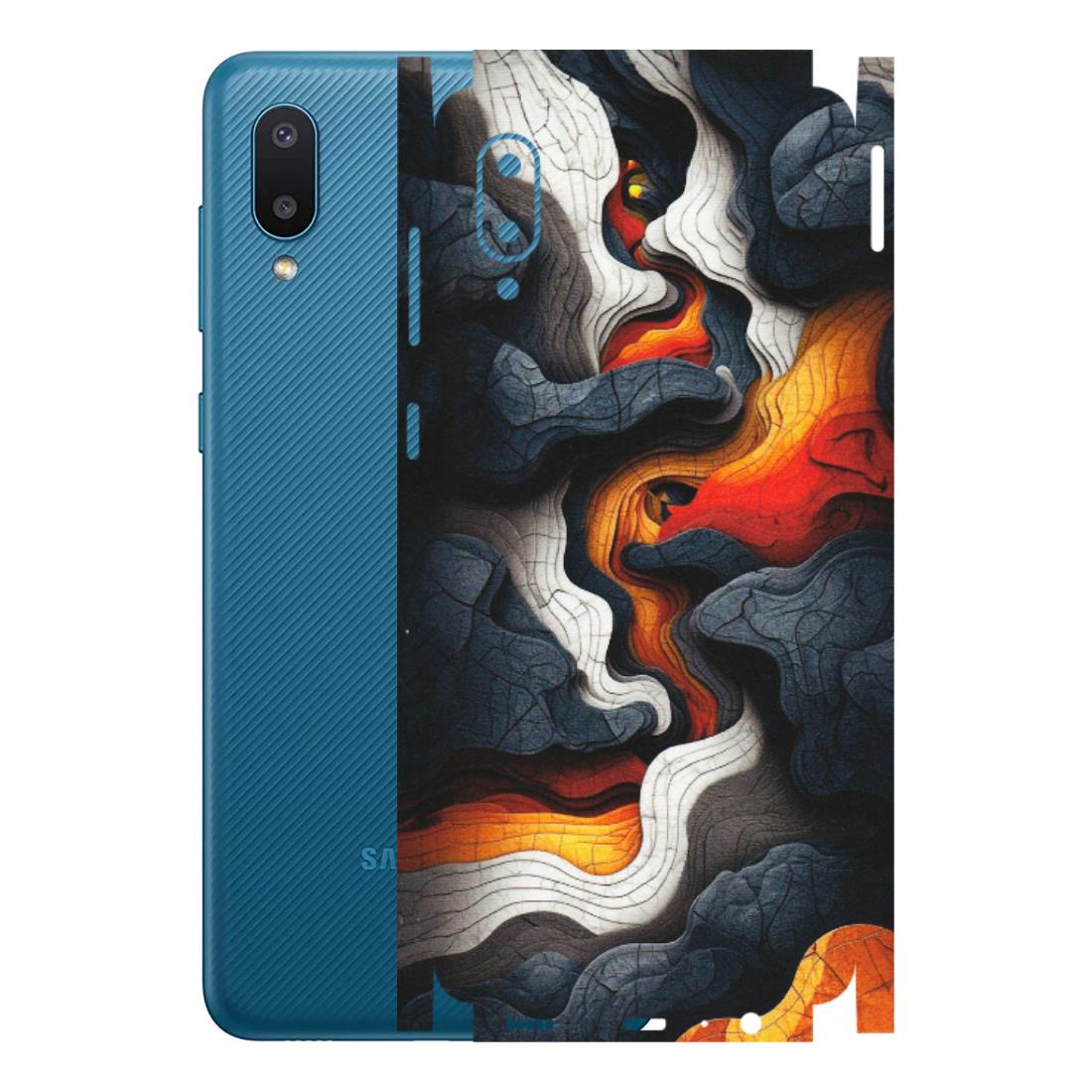 Samsung M/F/Note/Flip and C Phone Skins (All Models) - Abstract Volcanic Layers - Matte Finish (M-52) Samsung Galaxy M02
