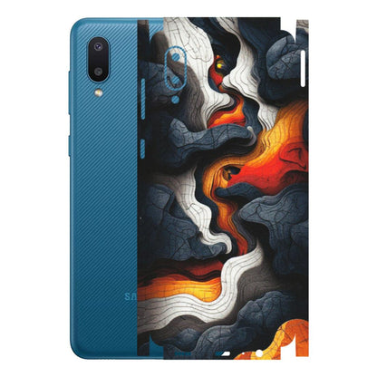 Samsung M/F/Note/Flip and C Phone Skins (All Models) - Abstract Volcanic Layers - Matte Finish (M-52) Samsung Galaxy M02