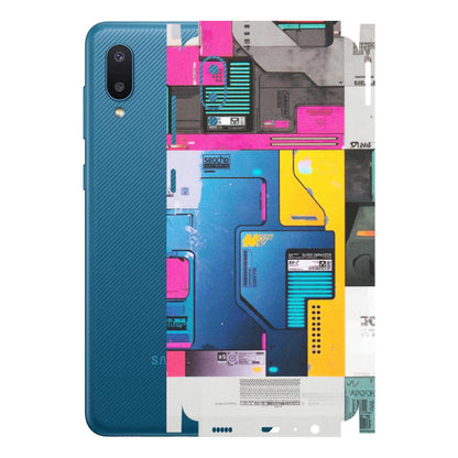 Samsung M/F/Note/Flip and C Phone Skins (All Models) - Colourfull Motherboard Internals - Matte Finish (M-55) Samsung Galaxy M02