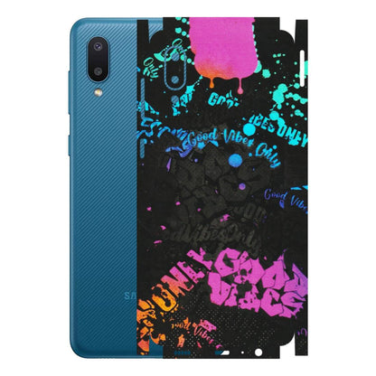 Samsung M/F/Note/Flip and C Phone Skins (All Models) - Majestic Black Vibes - Matte Finish (M-62) Samsung Galaxy M02