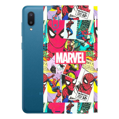 Samsung M/F/Note/Flip and C Phone Skins (All Models) - Marvel Comic Spiderman Grafitti - Matte Finish (M-72) Samsung Galaxy M02
