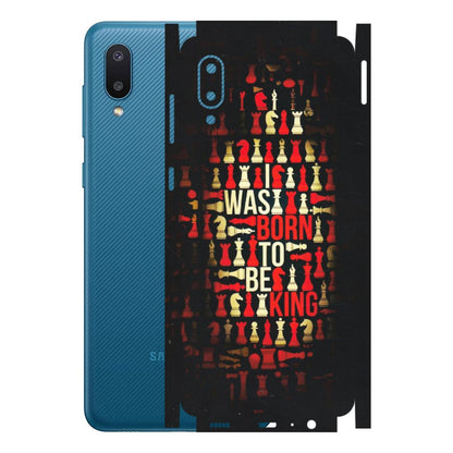 Samsung M/F/Note/Flip and C Phone Skins (All Models) - Born To Be King - Matte Finish (M-73) Samsung Galaxy M02