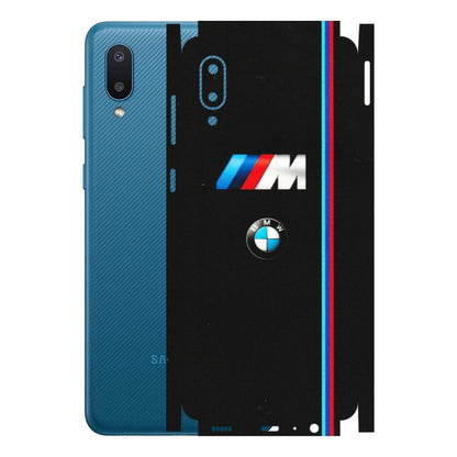 Samsung M/F/Note/Flip and C Phone Skins (All Models) - Styling With Black BMW - Matte Finish (M-74) Samsung Galaxy M02