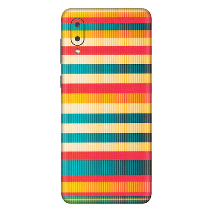Samsung M/F/Note/Flip and C Phone Skins (All Models) - Colourful Stripes Soothing Effect - Matte Finish (M-86) Samsung Galaxy M02