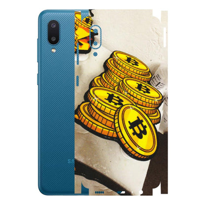 Samsung M/F/Note/Flip and C Phone Skins (All Models) - Billionaire Bitcoin Collection - Matte Finish (M-92) Samsung Galaxy M02
