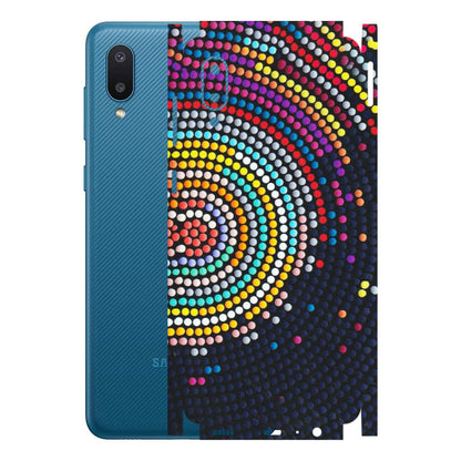 Samsung M/F/Note/Flip and C Phone Skins (All Models) - Rainbow Dot Mandala - Matte Finish (M-97) Samsung Galaxy M02
