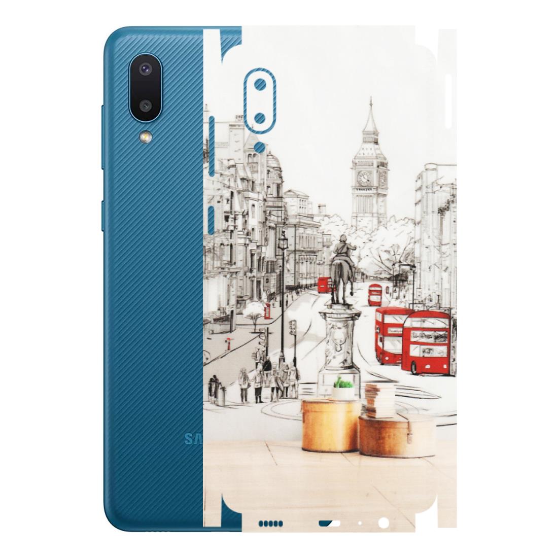 Samsung M/F/Note/Flip and C Phone Skins (All Models) - London Street - Transparent Finish (T-02) Samsung Galaxy M02