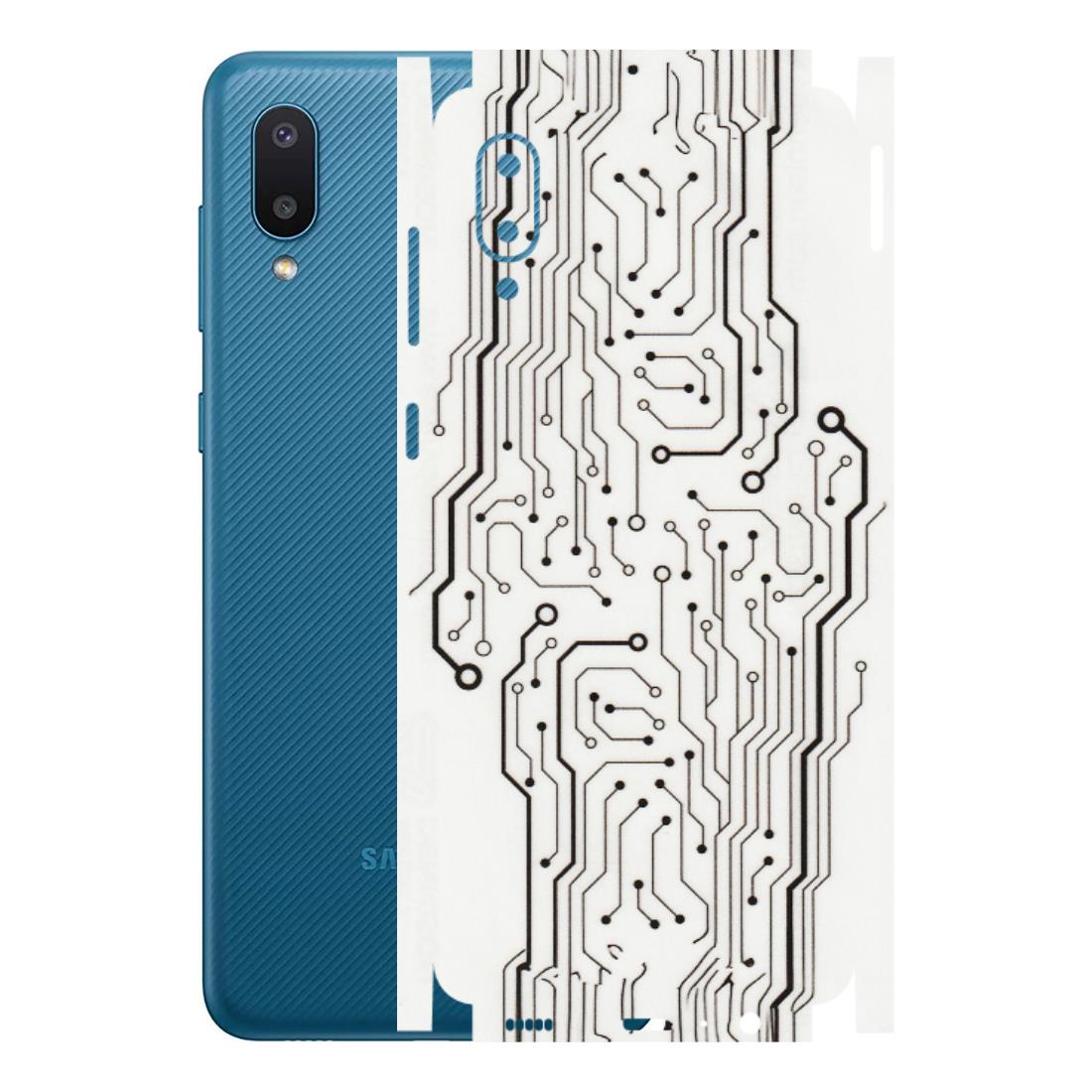 Samsung M/F/Note/Flip and C Phone Skins (All Models) - Tech Circuits - Transparent Finish (T-03) Samsung Galaxy M02