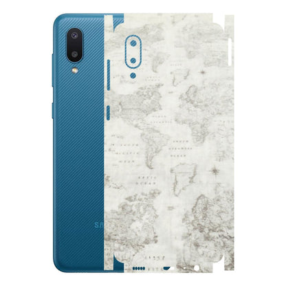 Samsung M/F/Note/Flip and C Phone Skins (All Models) - World Travel Map - Transparent Finish (T-04) Samsung Galaxy M02