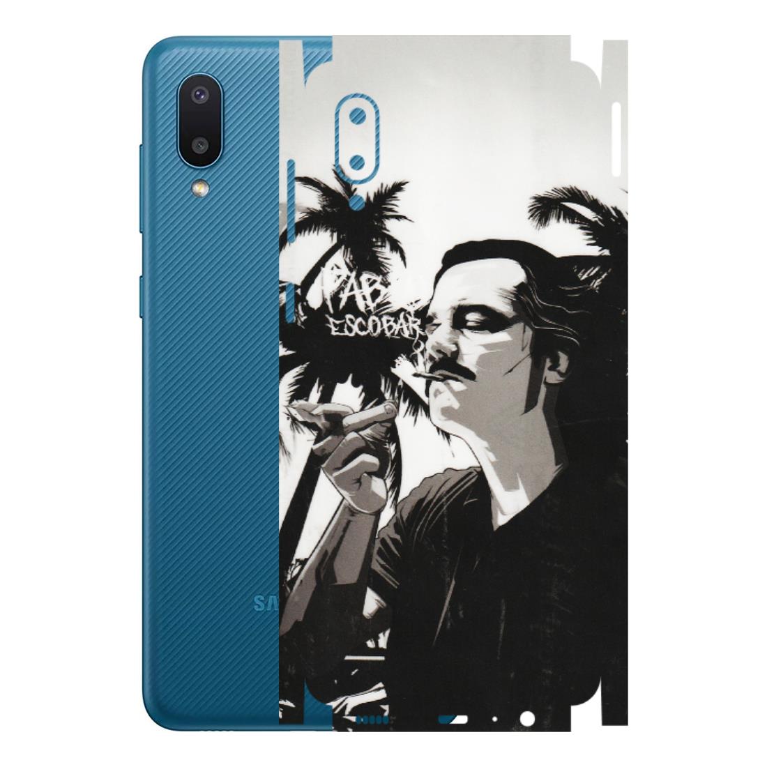 Samsung M/F/Note/Flip and C Phone Skins (All Models) - Pab Escobar - Transparent Finish (T-05) Samsung Galaxy M02