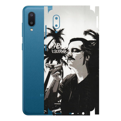 Samsung M/F/Note/Flip and C Phone Skins (All Models) - Pab Escobar - Transparent Finish (T-05) Samsung Galaxy M02