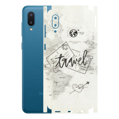 Samsung M/F/Note/Flip and C Phone Skins (All Models) - Travel Ticket - Transparent Finish (T-06) Samsung Galaxy M02