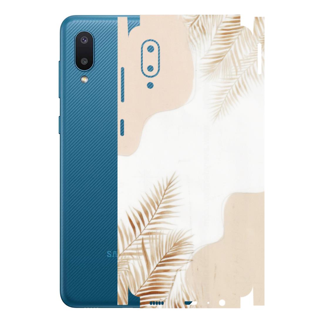 Samsung M/F/Note/Flip and C Phone Skins (All Models) - Gold Petals Abstract - Transparent Finish (T-08) Samsung Galaxy M02