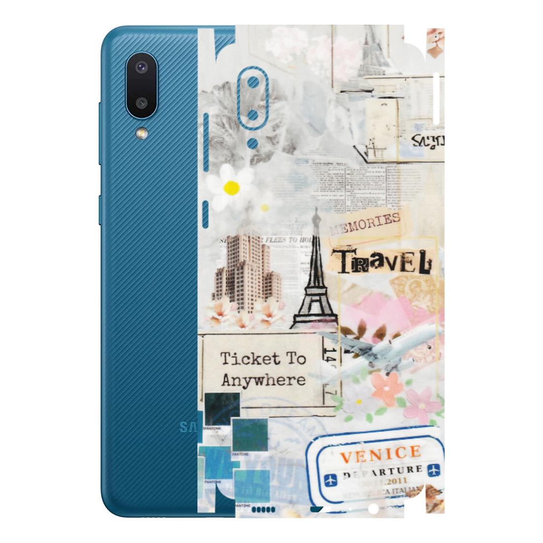 Samsung M/F/Note/Flip and C Phone Skins (All Models) - Travel Memories - Transparent Finish (T-09) Samsung Galaxy M02