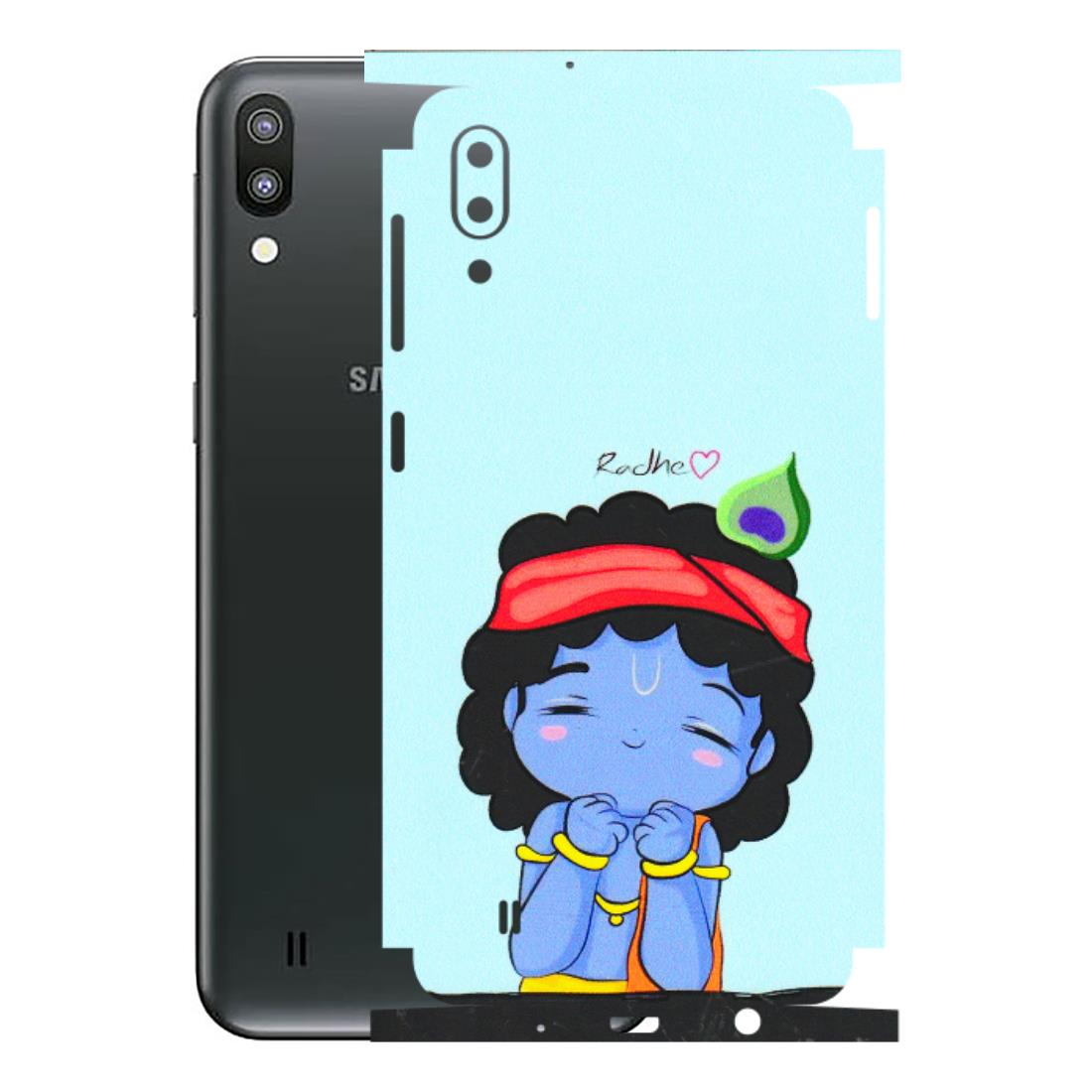 Samsung M/F/Note/Flip and C Phone Skins (All Models) - Radhe Radhe Cute Toon - 3D Embossed Finish (L-05) Samsung Galaxy M10
